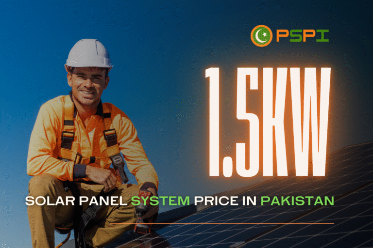1500 watt solar panel price in Pakistan – technician installing solar panels on a rooftop under sunlight for residential solar system