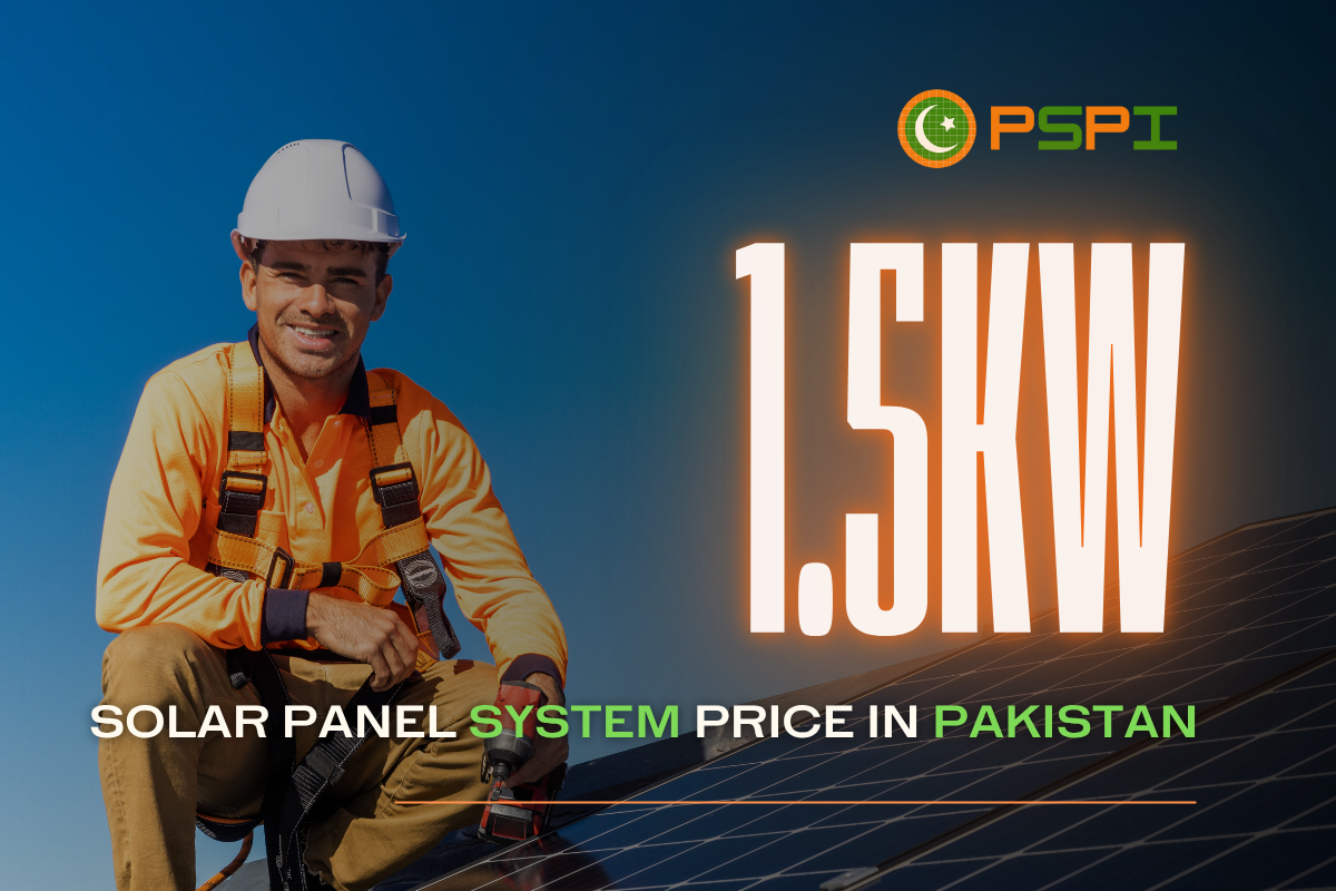 1500 watt solar panel price in Pakistan – technician installing solar panels on a rooftop under sunlight for residential solar system